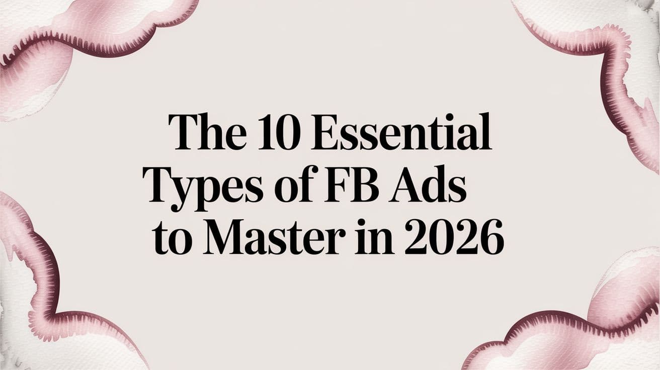 Featured image for: The 10 Essential Types of FB Ads To Master in 2026