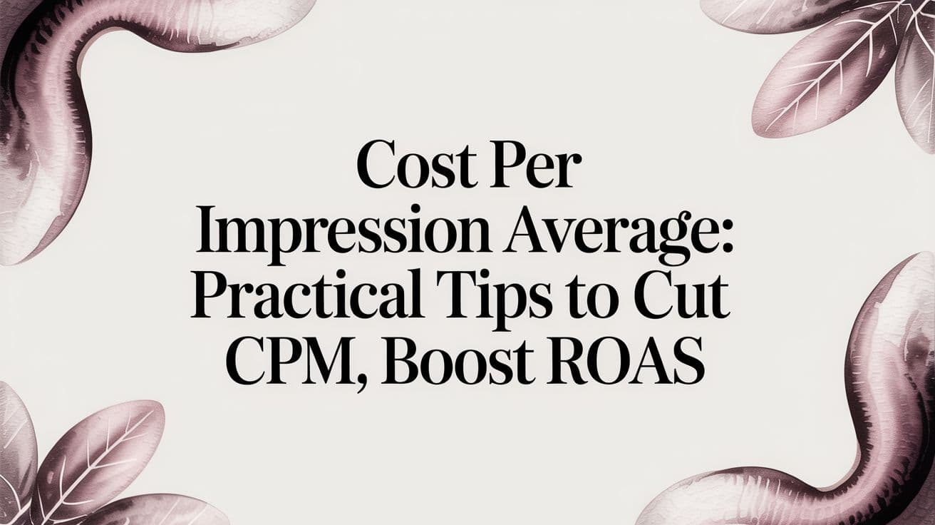 Featured image for: Cost Per Impression Average: Practical Tips to Cut CPM, Boost ROAS