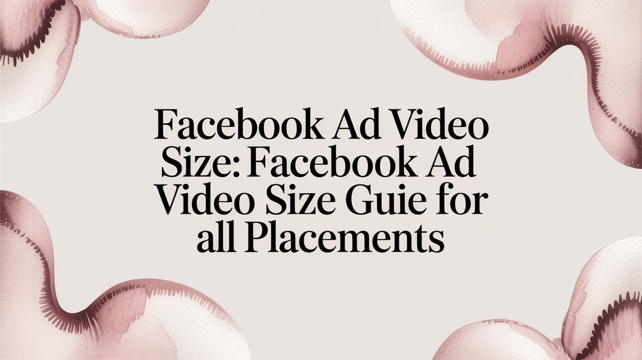 Featured image for: Facebook Ad Video Size: facebook ad video size guide for all placements