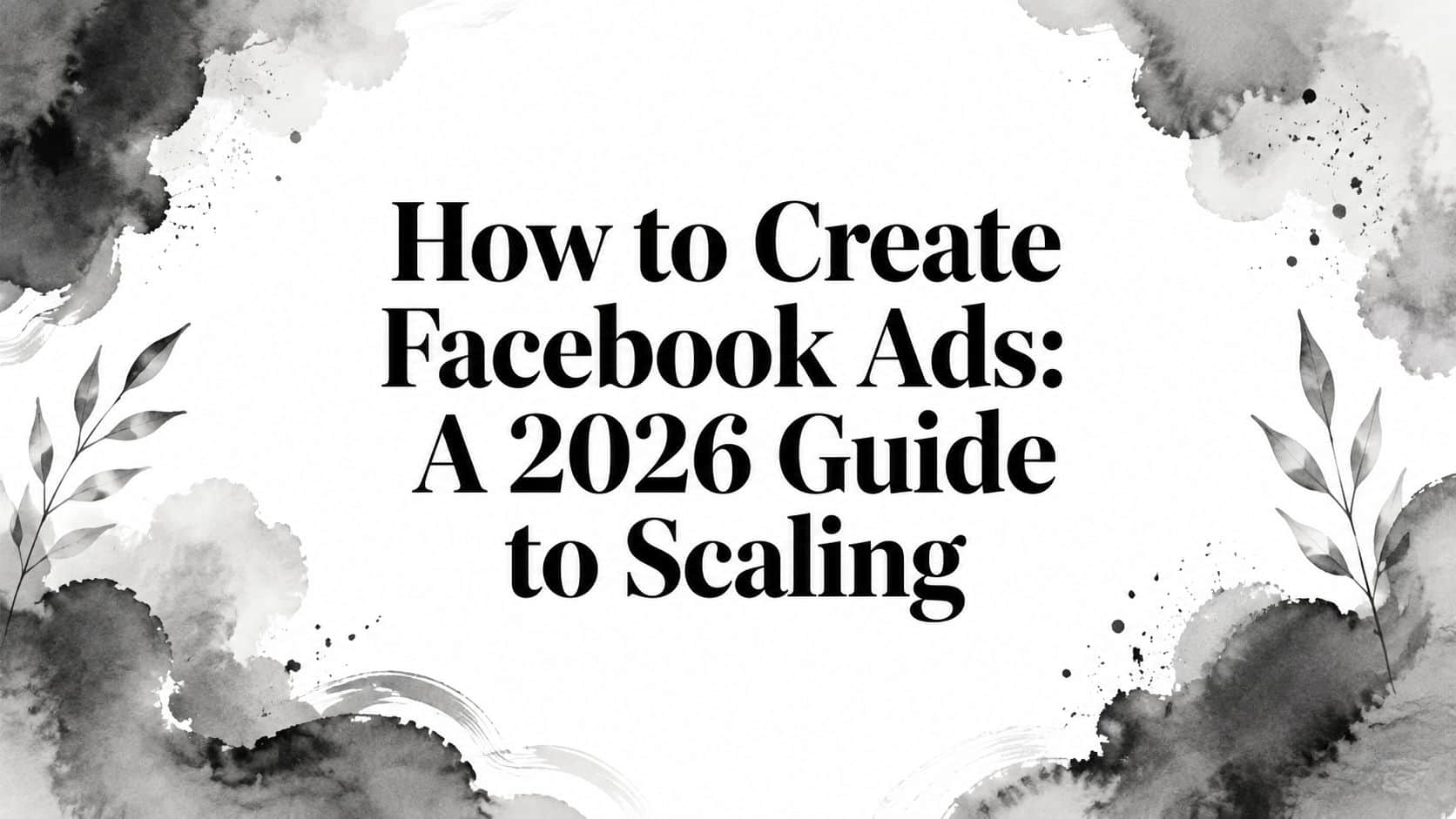 Featured image for How to Create Facebook Ads: A 2026 Guide to Scaling