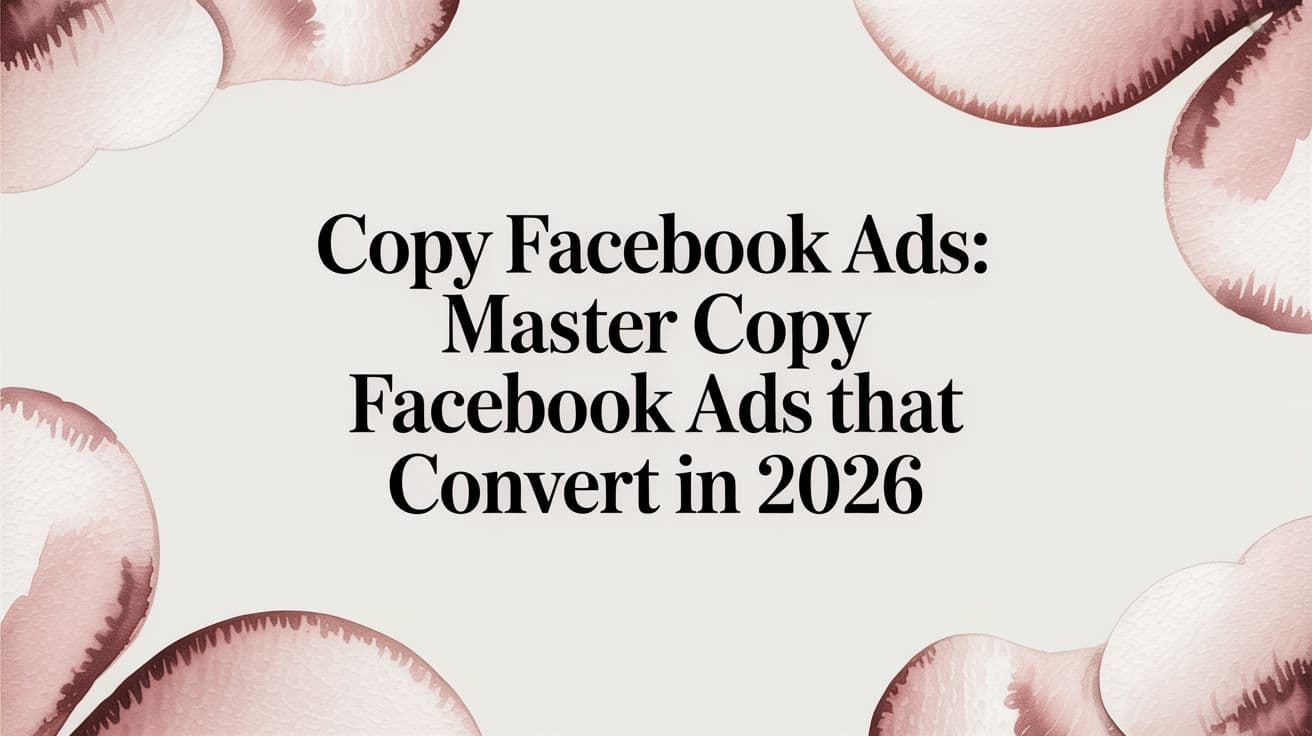 Featured image for: Copy Facebook Ads: Master copy facebook ads That Convert in 2026