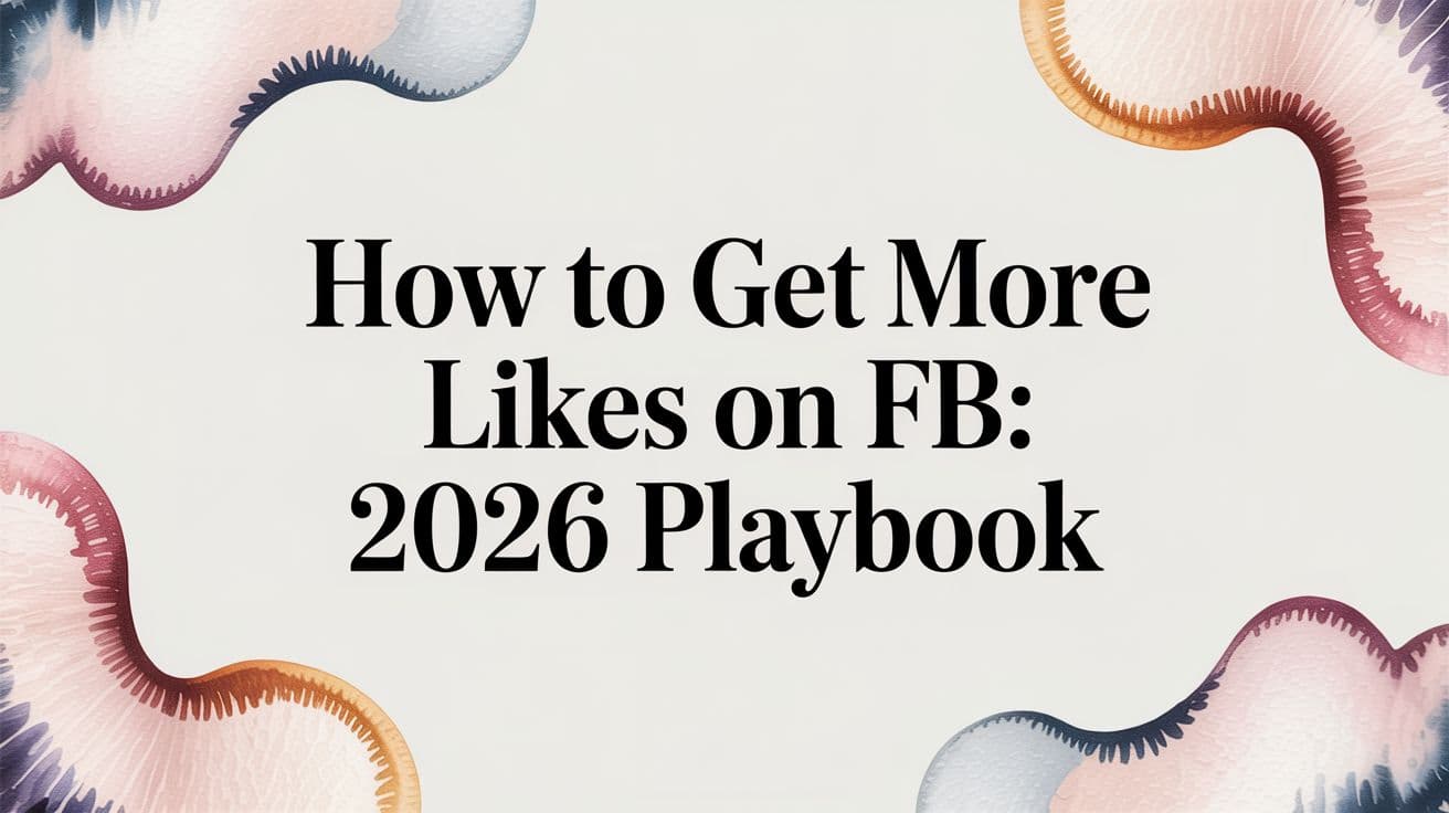 Featured image for: How to Get More Likes on FB: 2026 Playbook