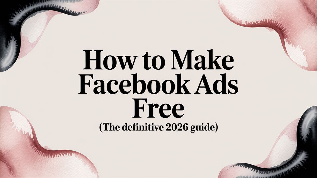 Featured image for: How to Make Facebook Ads Free (The Definitive 2026 Guide)