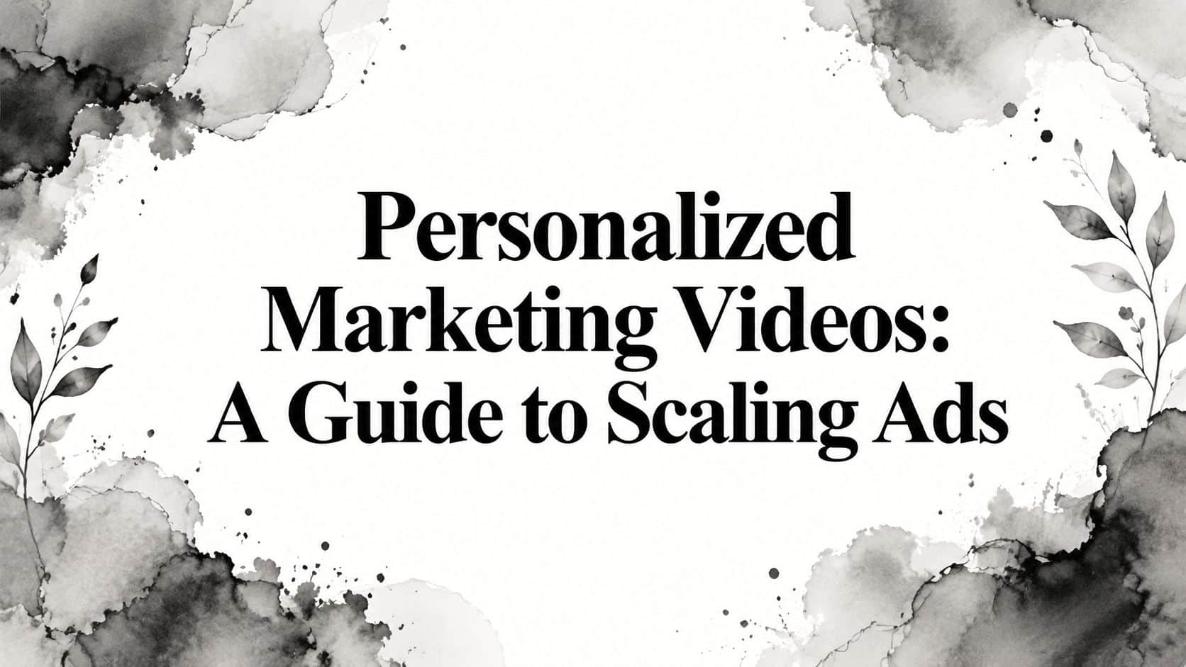 Featured image for Personalized Marketing Videos: A Guide to Scaling Ads