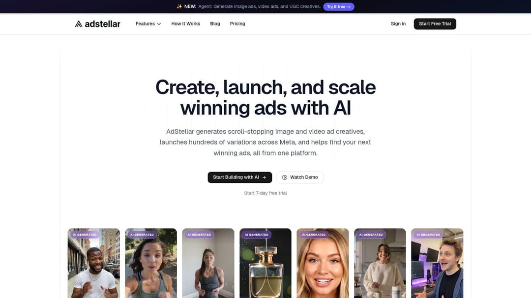 Screenshot from https://www.adstellar.ai