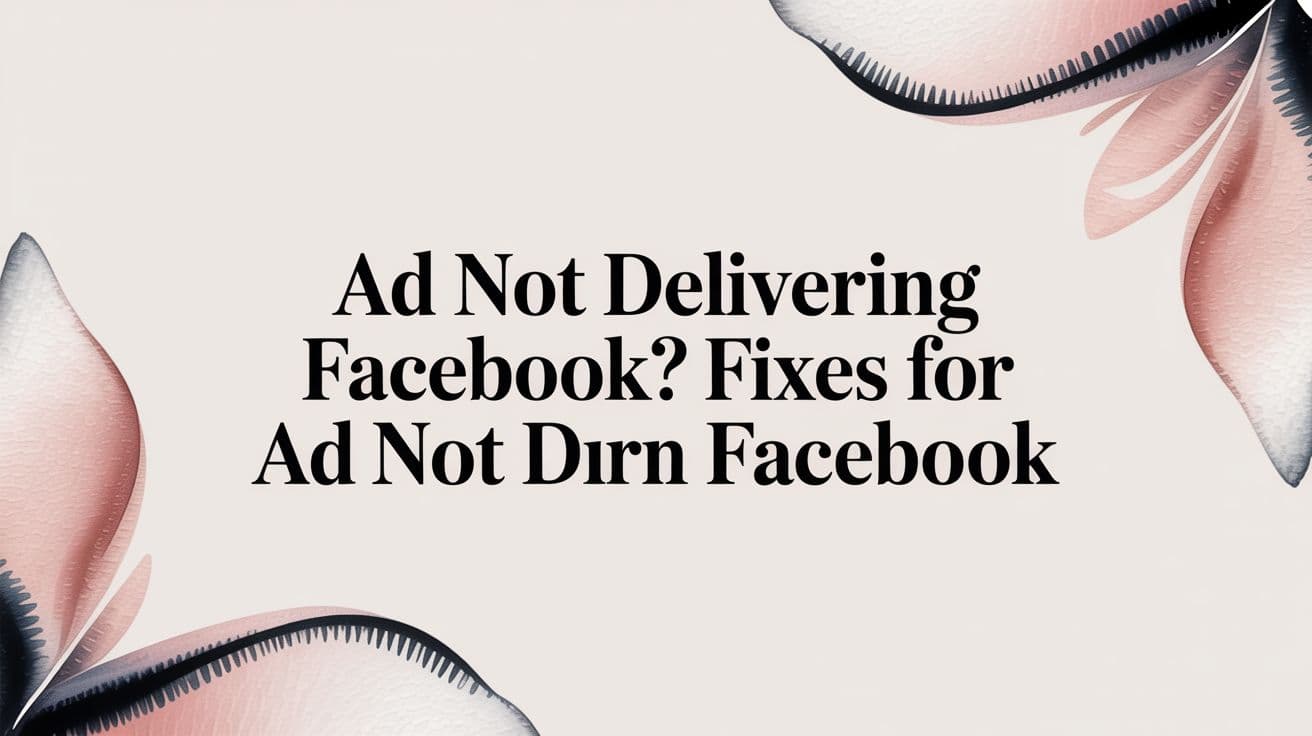 Featured image for Ad Not Delivering Facebook? Fixes for ad not delivering facebook