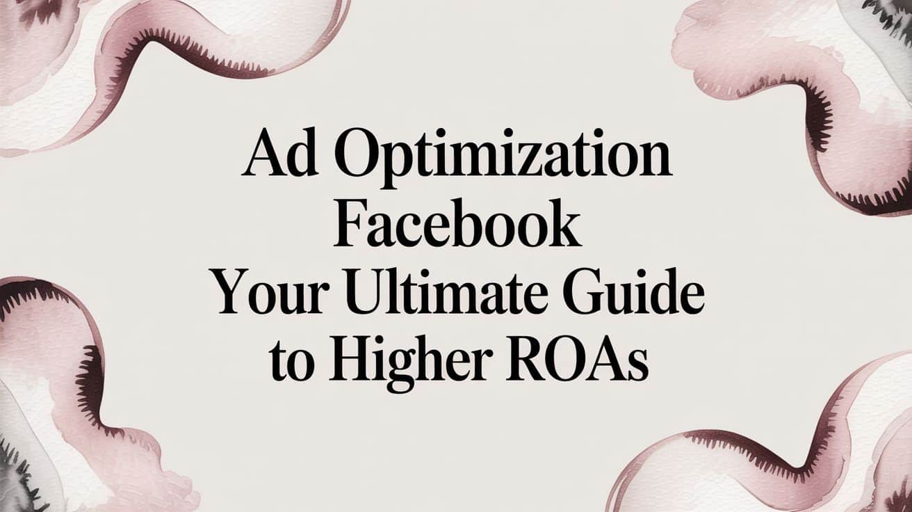 Featured image for Ad Optimization Facebook Your Ultimate Guide to Higher ROAS