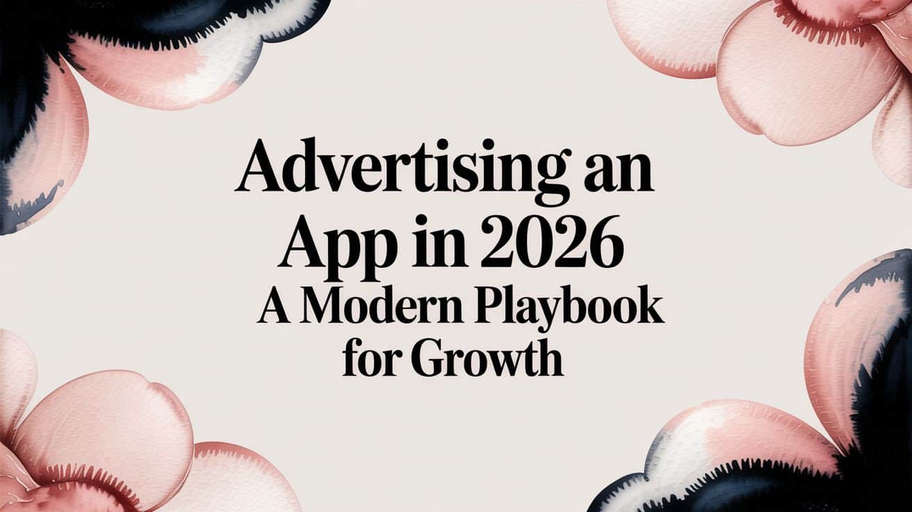 Featured image for Advertising an App in 2026 A Modern Playbook for Growth