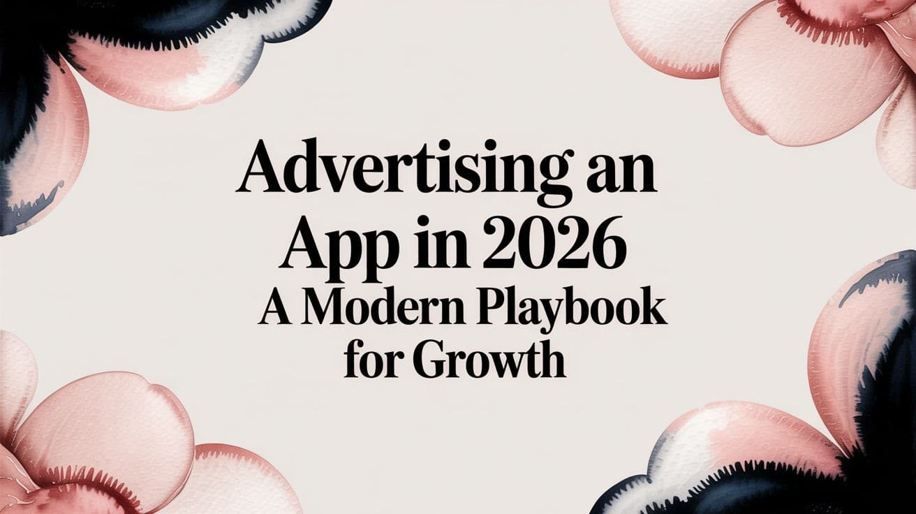 Featured image for Advertising an App in 2026 A Modern Playbook for Growth