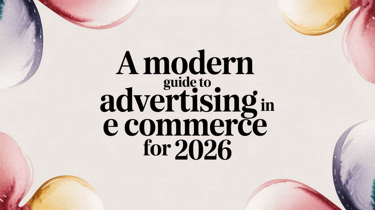 Featured image for A Modern Guide to Advertising in E Commerce for 2026