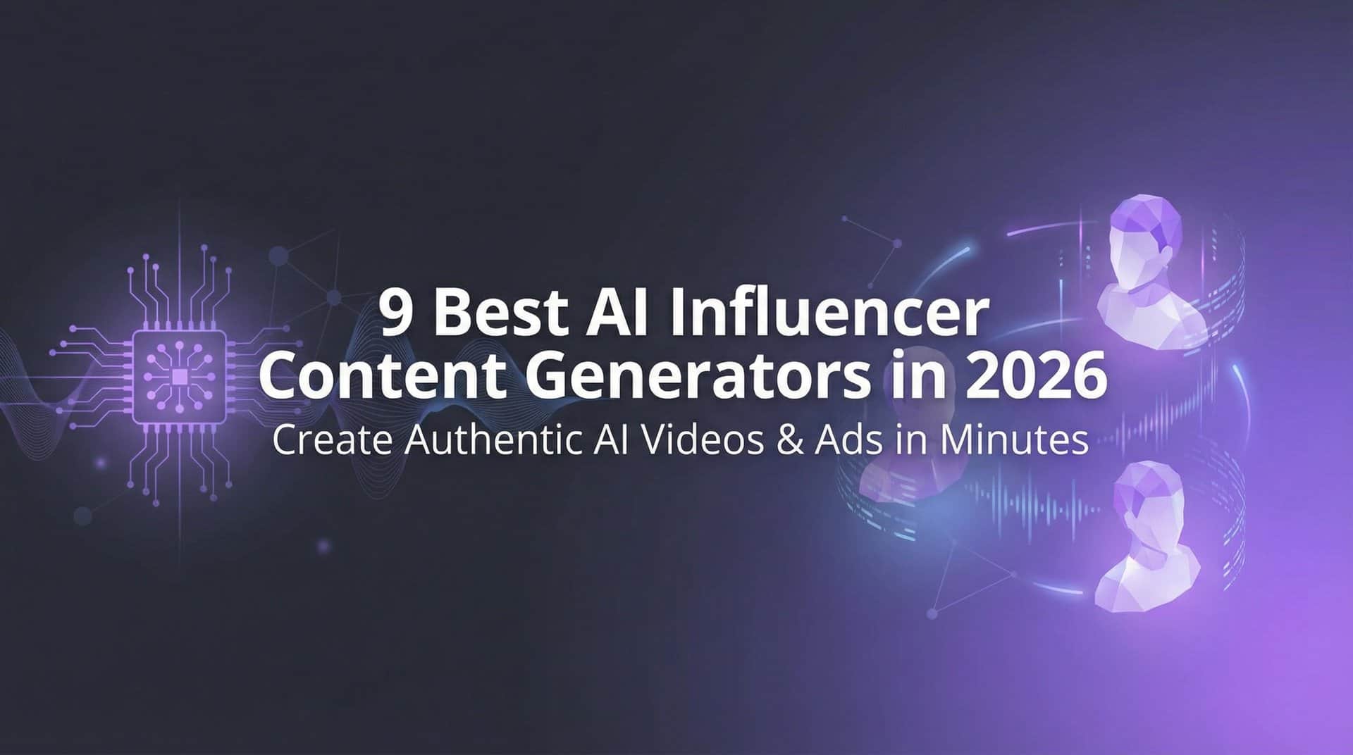 9 Best AI Influencer Content Generators in 2026