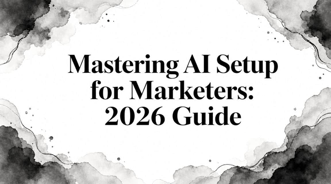 Featured image for Mastering AI Setup for Marketers: 2026 Guide