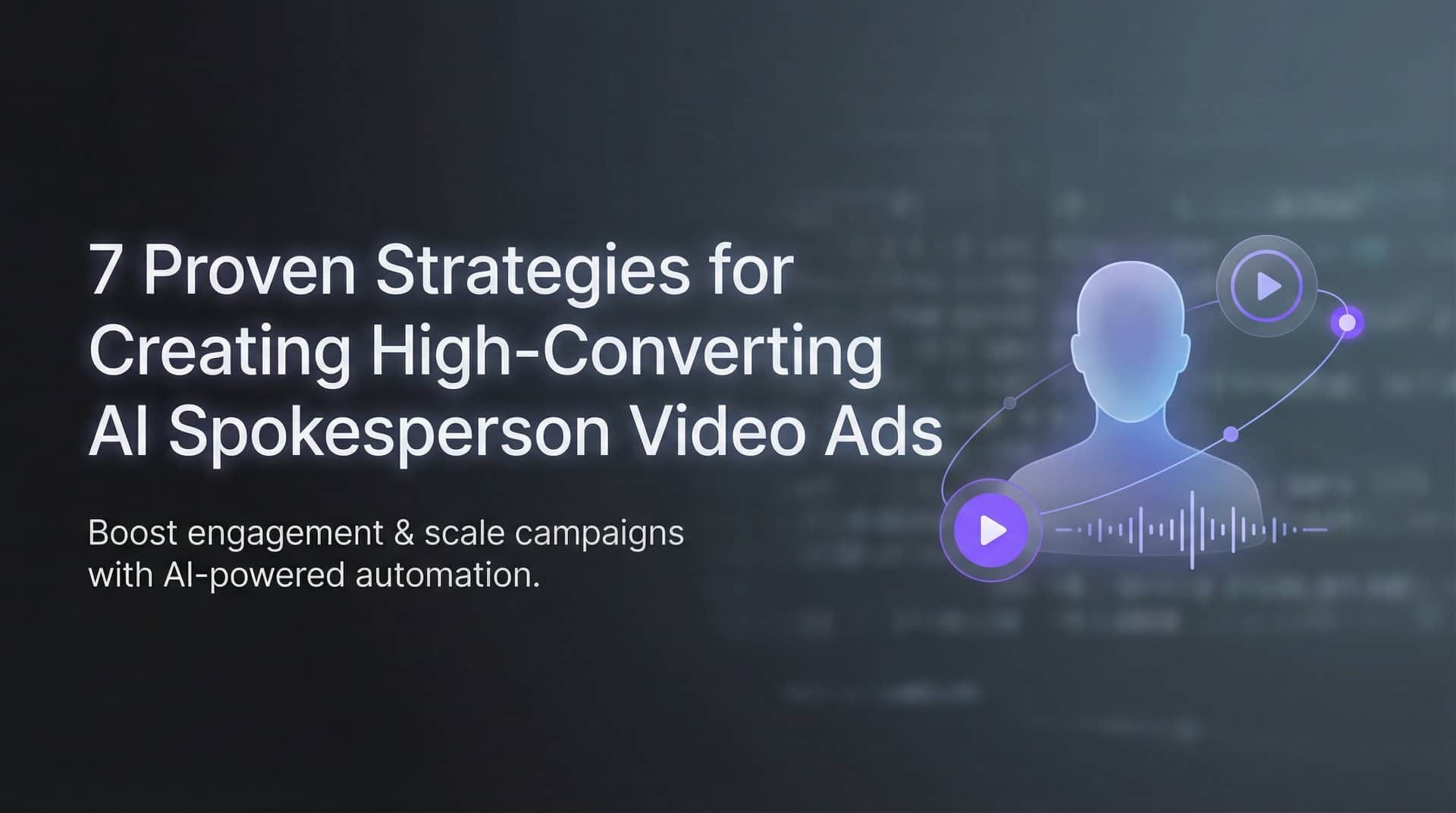 7 Proven Strategies for Creating High-Converting AI Spokesperson Video Ads