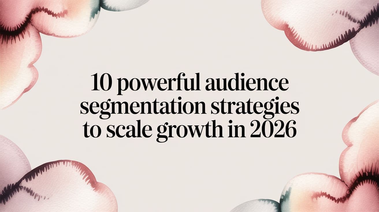 Featured image for 10 Powerful Audience Segmentation Strategies to Scale Growth in 2026