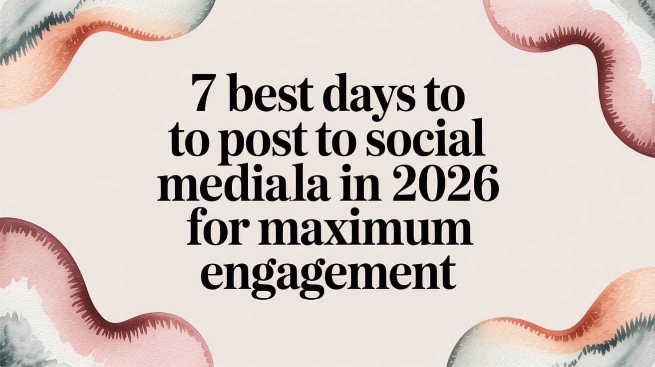 Featured image for 7 Best Days to Post to Social Media in 2026 for Maximum Engagement