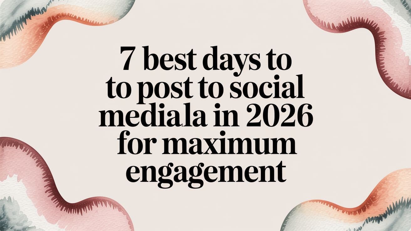 Featured image for 7 Best Days to Post to Social Media in 2026 for Maximum Engagement