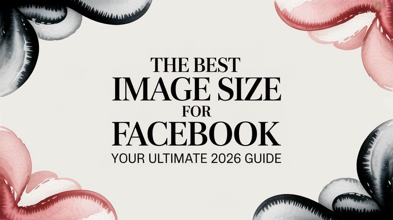 Featured image for The Best Image Size for Facebook Your Ultimate 2026 Guide