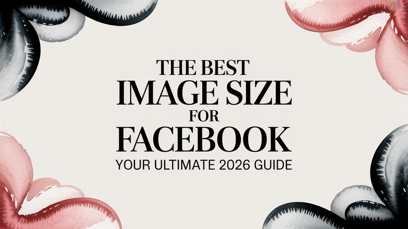 Featured image for The Best Image Size for Facebook Your Ultimate 2026 Guide