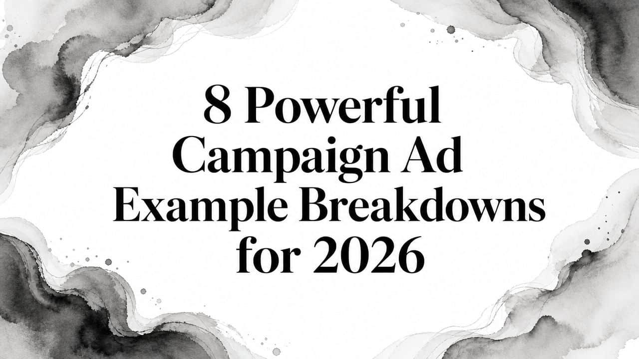 Featured image for 8 Powerful Campaign Ad Example Breakdowns for 2026