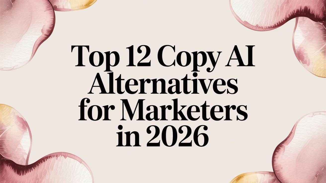 Featured image for Top 12 Copy AI Alternatives for Marketers in 2026