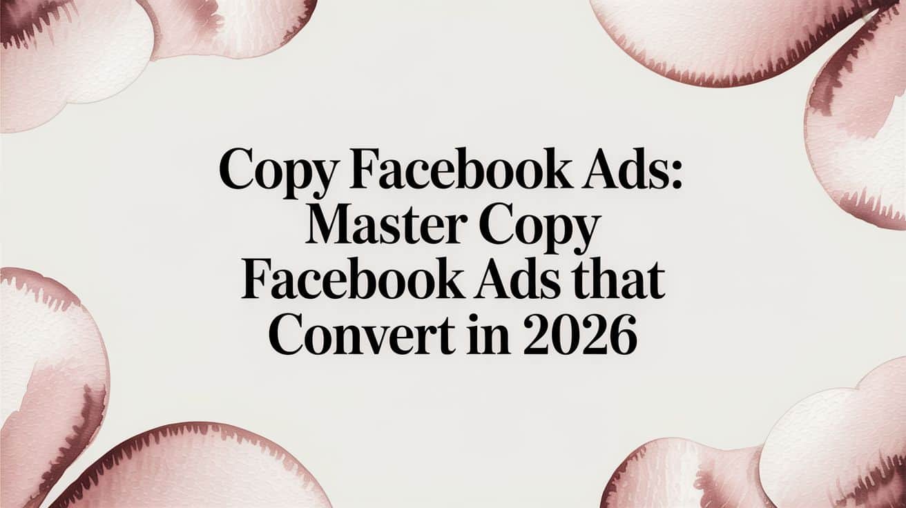 Featured image for Copy Facebook Ads: Master copy facebook ads That Convert in 2026