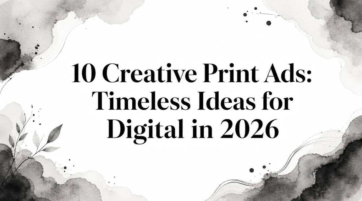 Featured image for 10 Creative Print Ads: Timeless Ideas for Digital in 2026