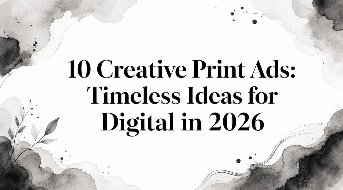 Featured image for 10 Creative Print Ads: Timeless Ideas for Digital in 2026