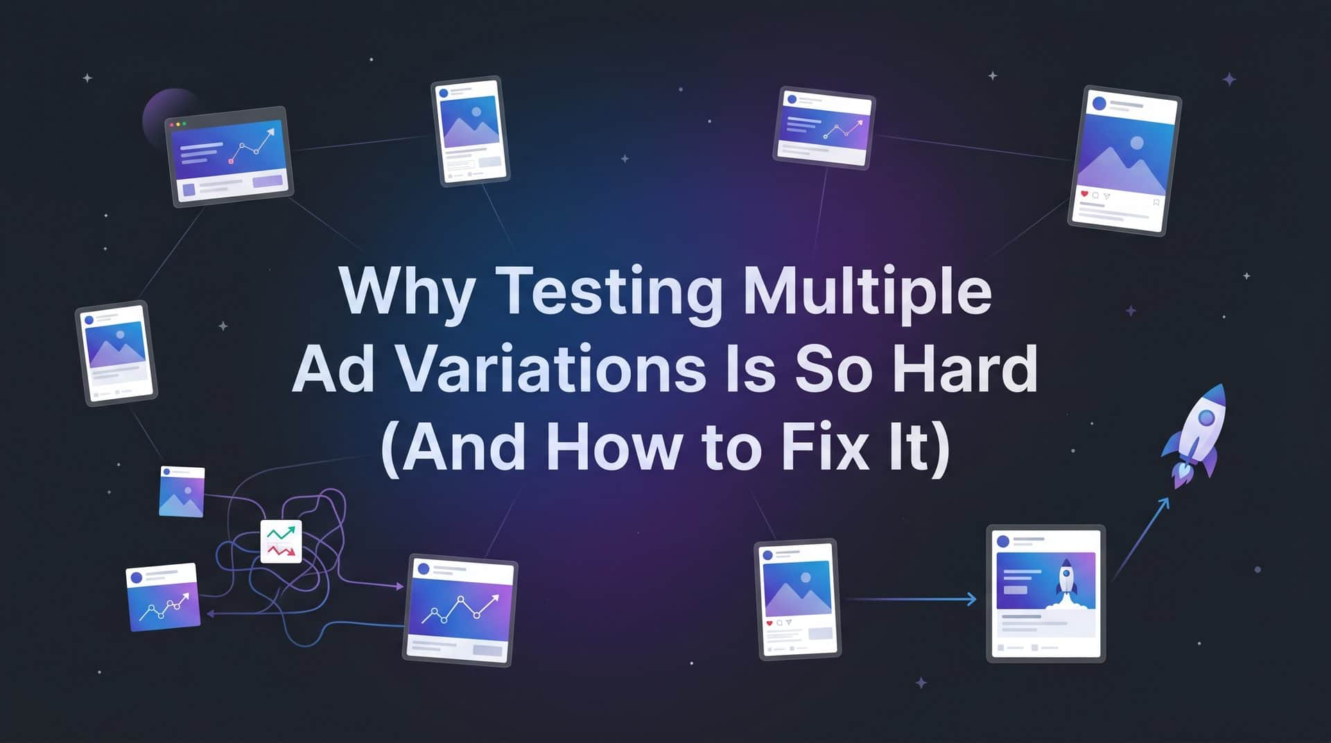 Featured image for Why Testing Multiple Ad Variations Is So Hard (And How to Fix It)