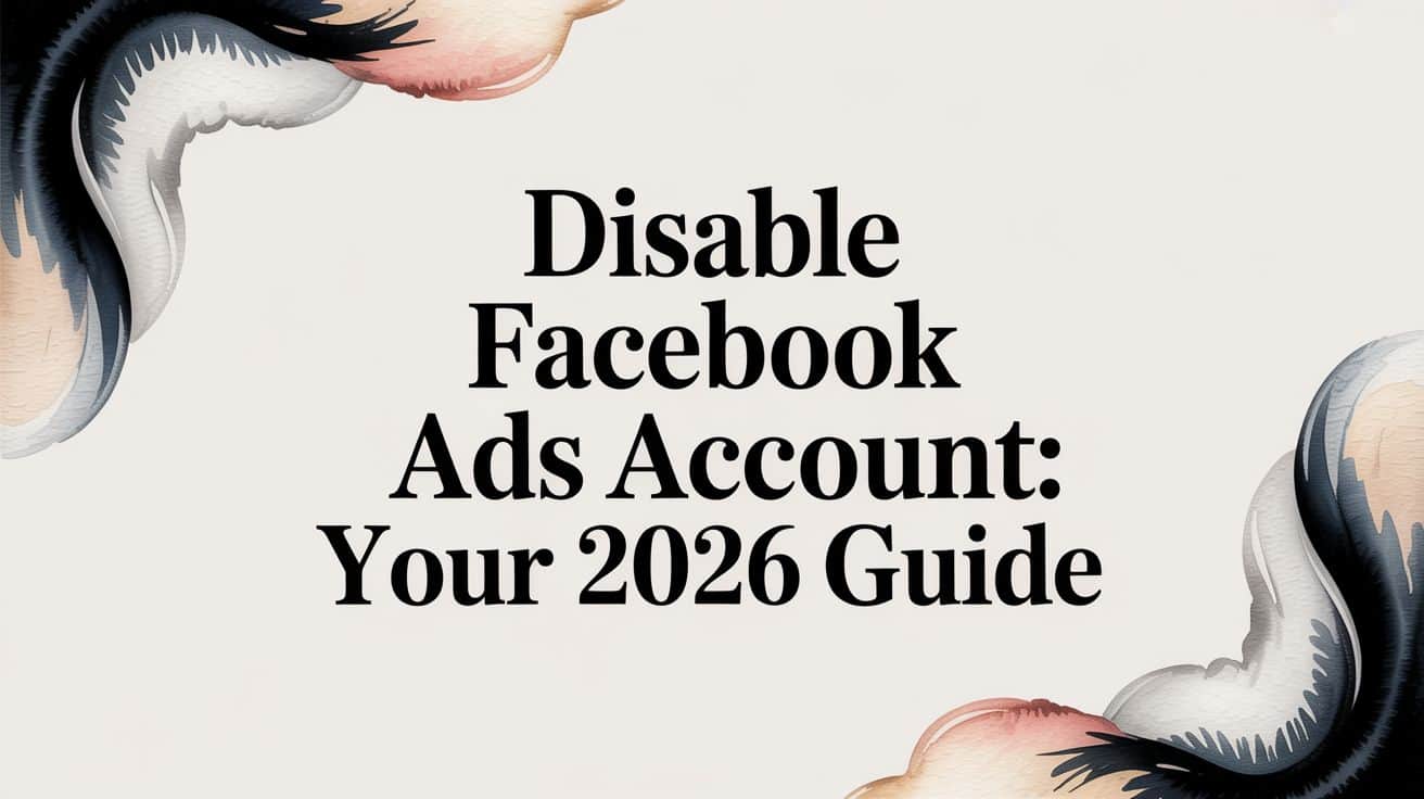Featured image for Disable Facebook Ads Account: Your 2026 Guide