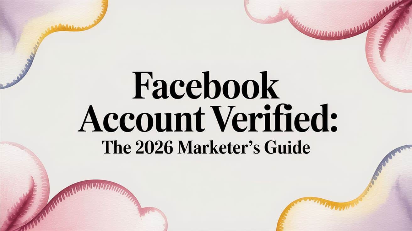 Featured image for Facebook Account Verified: The 2026 Marketer's Guide