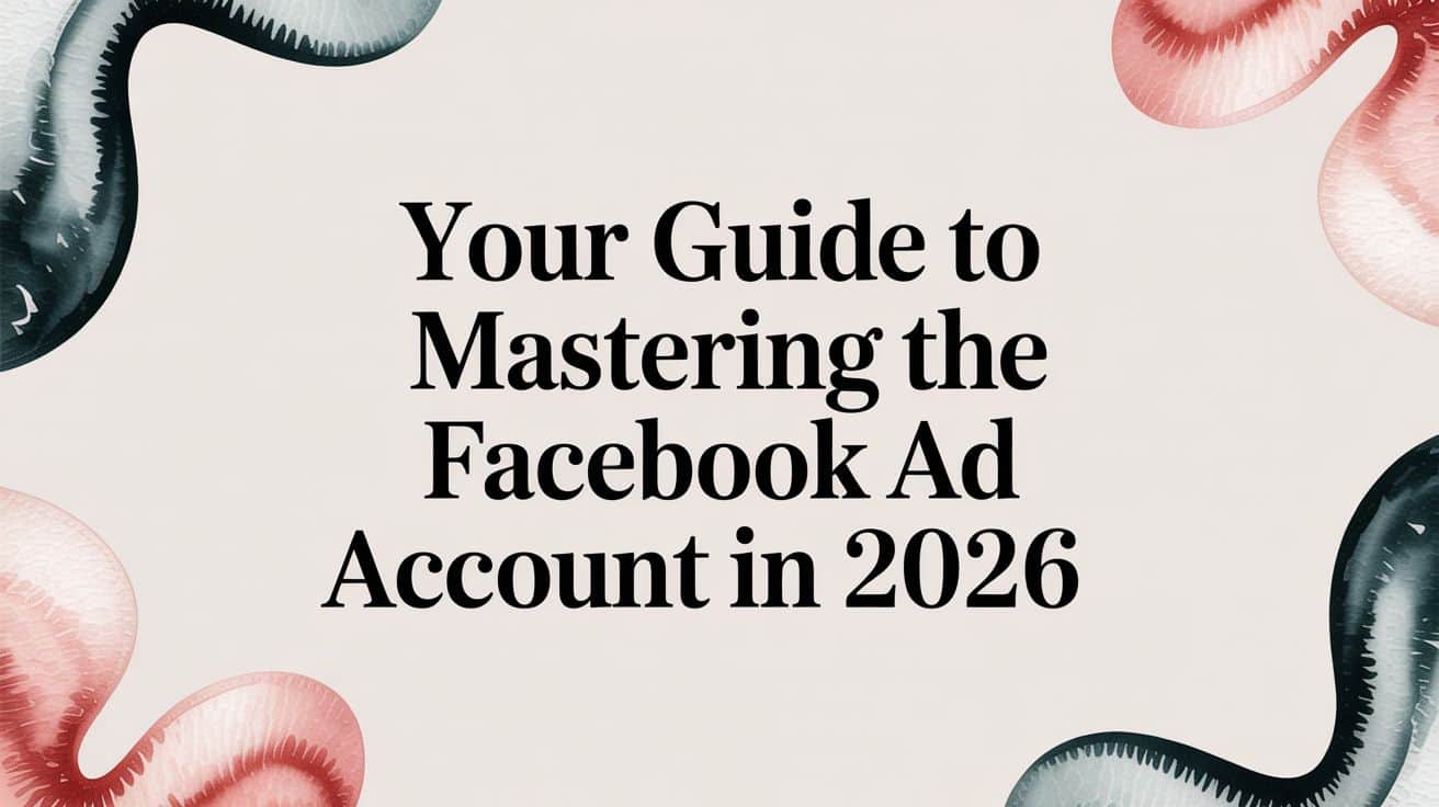 Featured image for Your Guide to Mastering the Facebook Ad Account in 2026