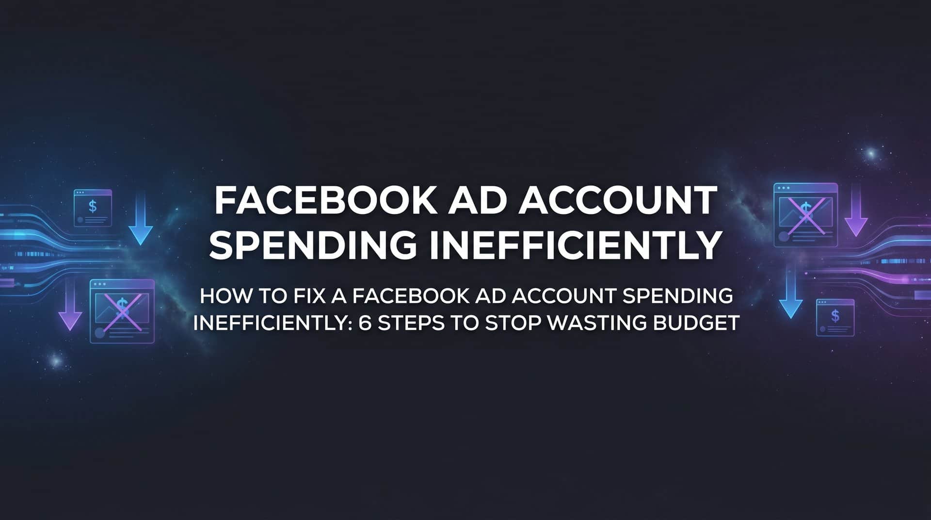 Featured image for How to Fix a Facebook Ad Account Spending Inefficiently: 6 Steps to Stop Wasting Budget