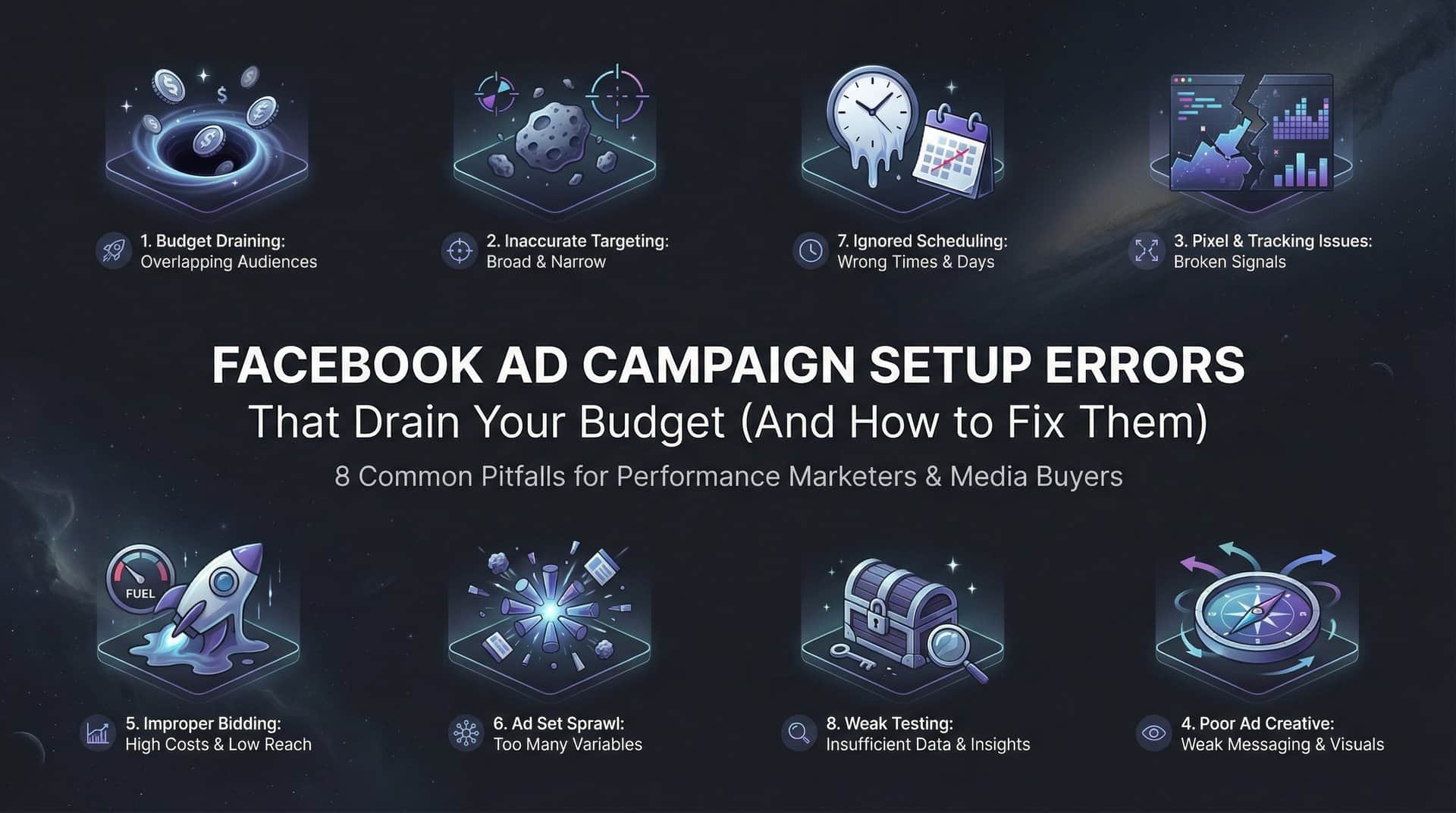 Featured image for 8 Facebook Ad Campaign Setup Errors That Drain Your Budget (And How to Fix Them)
