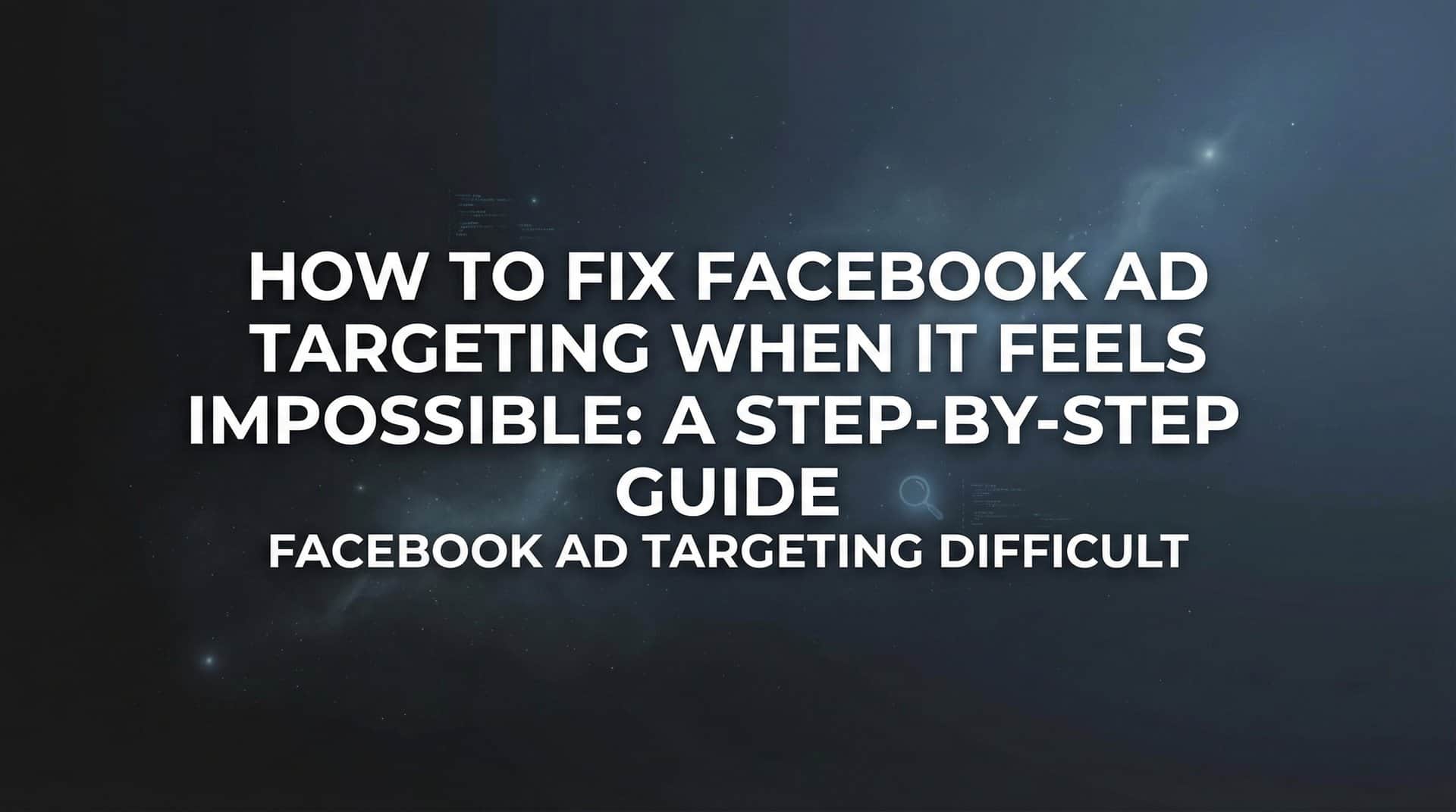 Featured image for How to Fix Facebook Ad Targeting When It Feels Impossible: A Step-by-Step Guide
