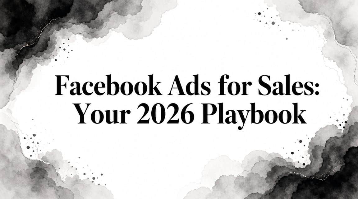 Featured image for Facebook Ads for Sales: Your 2026 Playbook