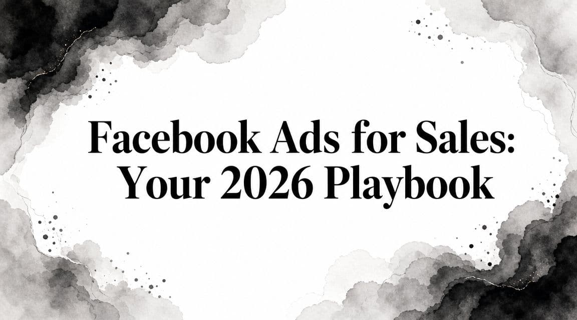 Featured image for Facebook Ads for Sales: Your 2026 Playbook