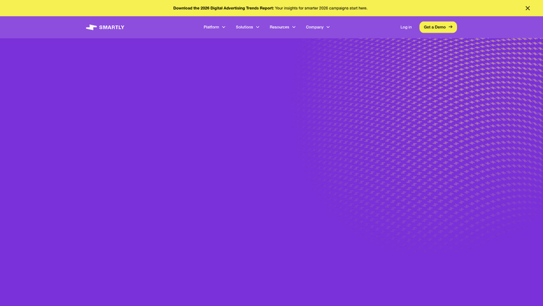 Screenshot of Smartly.io website homepage