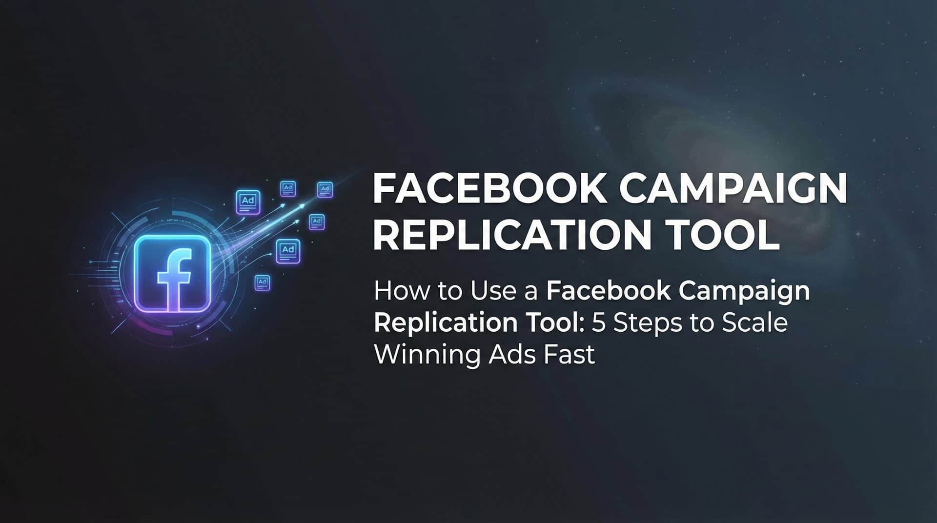 Featured image for How to Use a Facebook Campaign Replication Tool: 5 Steps to Scale Winning Ads Fast