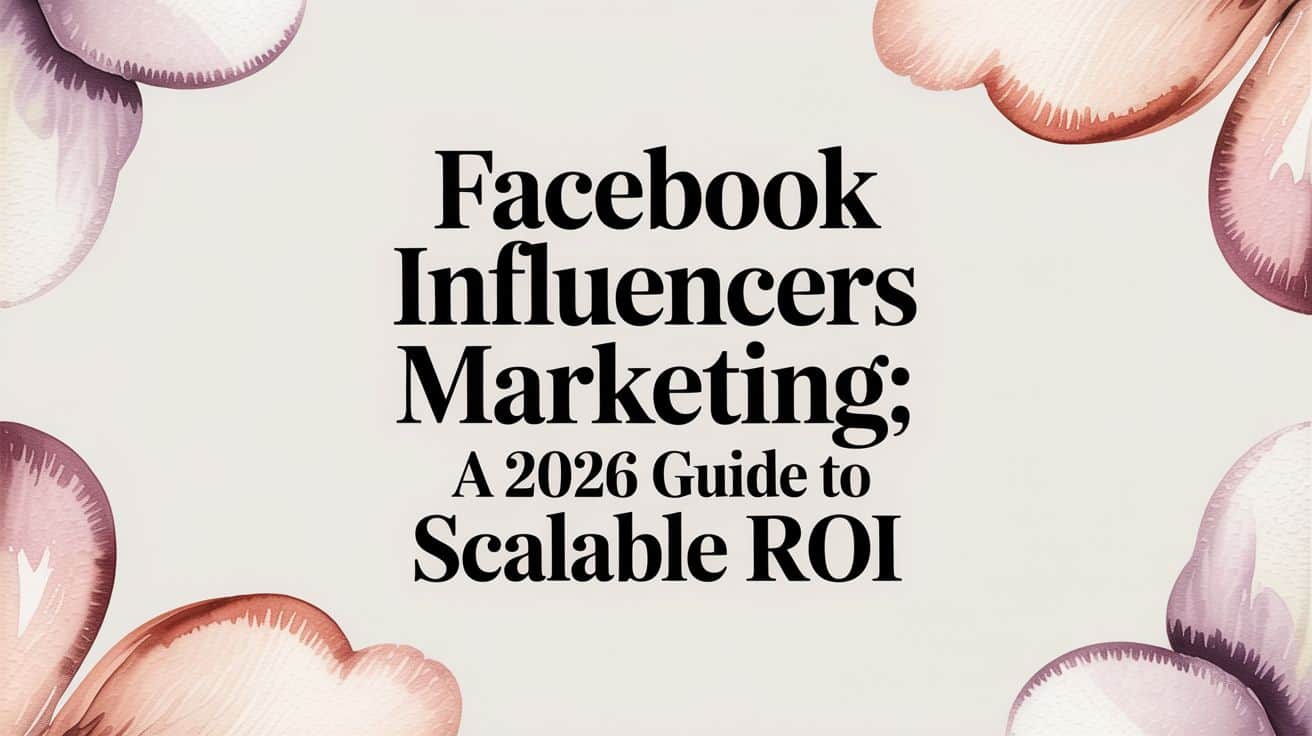 Featured image for Facebook influencers marketing: A 2026 Guide to scalable ROI