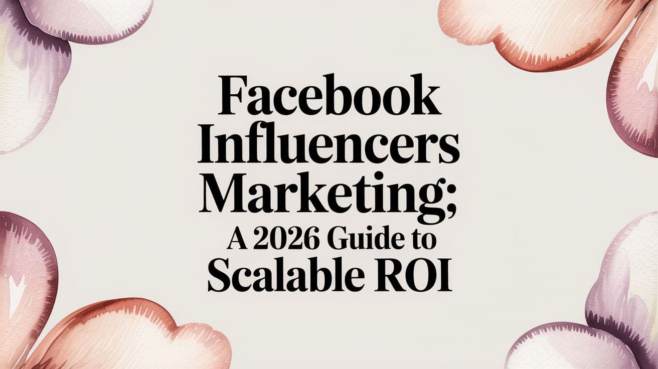 Featured image for Facebook influencers marketing: A 2026 Guide to scalable ROI