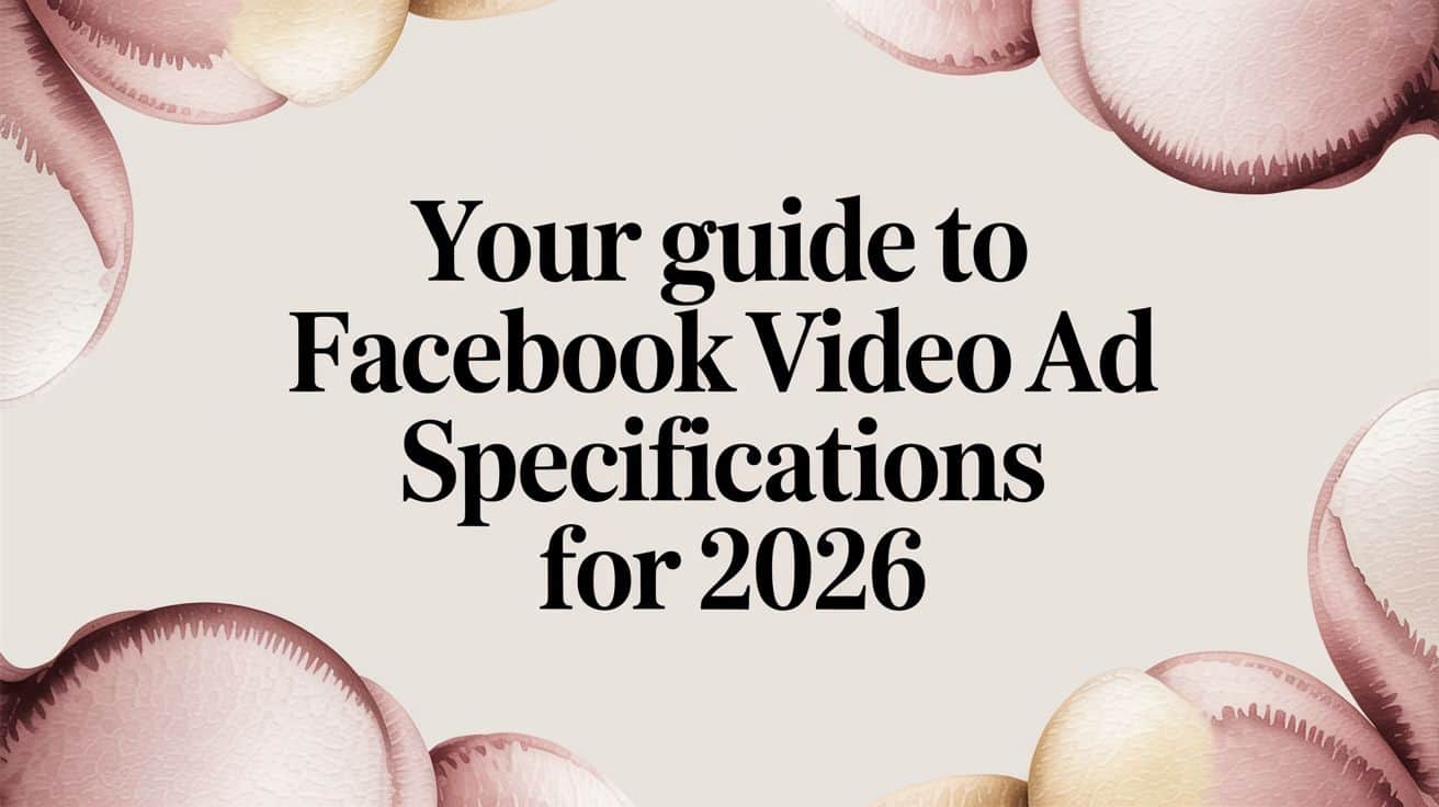 Featured image for Your Guide to Facebook Video Ad Specifications for 2026