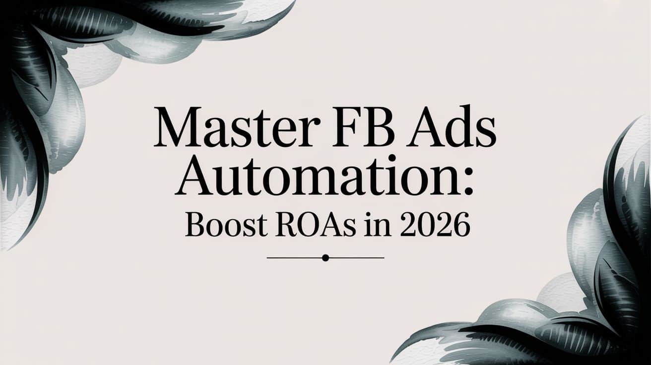 Featured image for Master FB Ads Automation: Boost ROAS in 2026