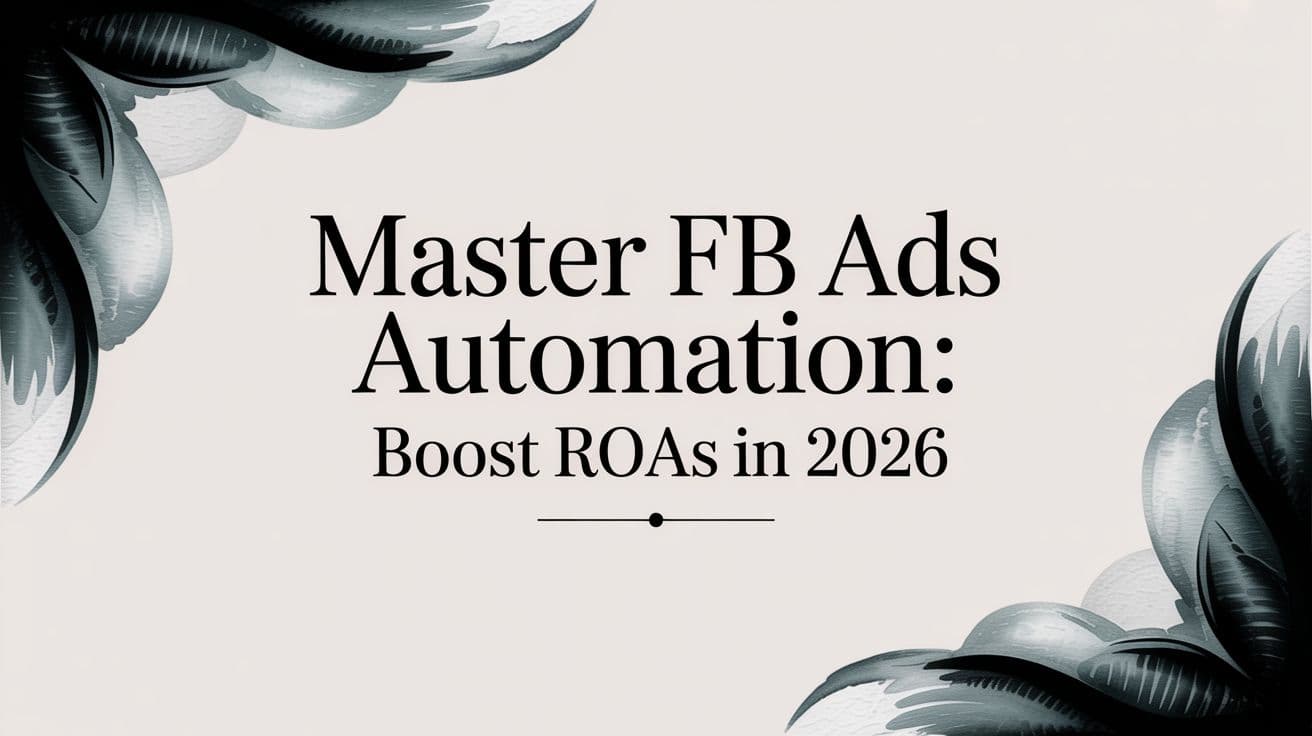 Featured image for Master FB Ads Automation: Boost ROAS in 2026