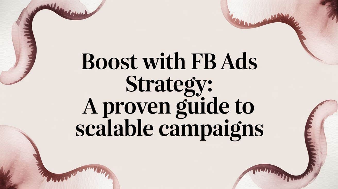 Featured image for Boost with fb ads strategy: A proven guide to scalable campaigns