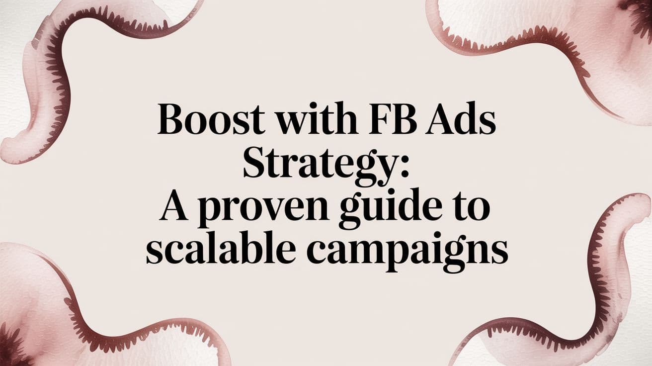 Featured image for Boost with fb ads strategy: A proven guide to scalable campaigns