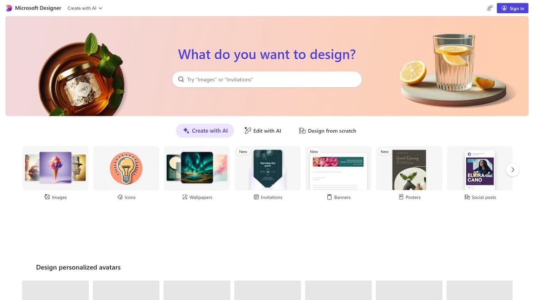 Microsoft Designer / Microsoft Create Templates