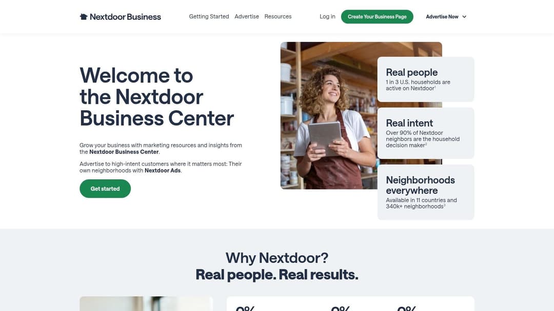 Nextdoor for Business (free Business Page + unlimited free posts)