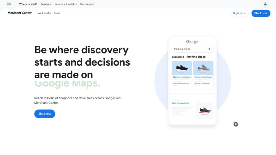 Google Merchant Center – Free Product Listings ("Surfaces across Google")