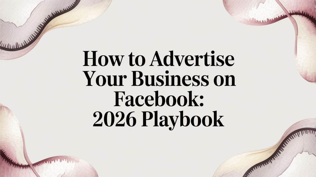 Featured image for How to Advertise Your Business on Facebook: 2026 Playbook