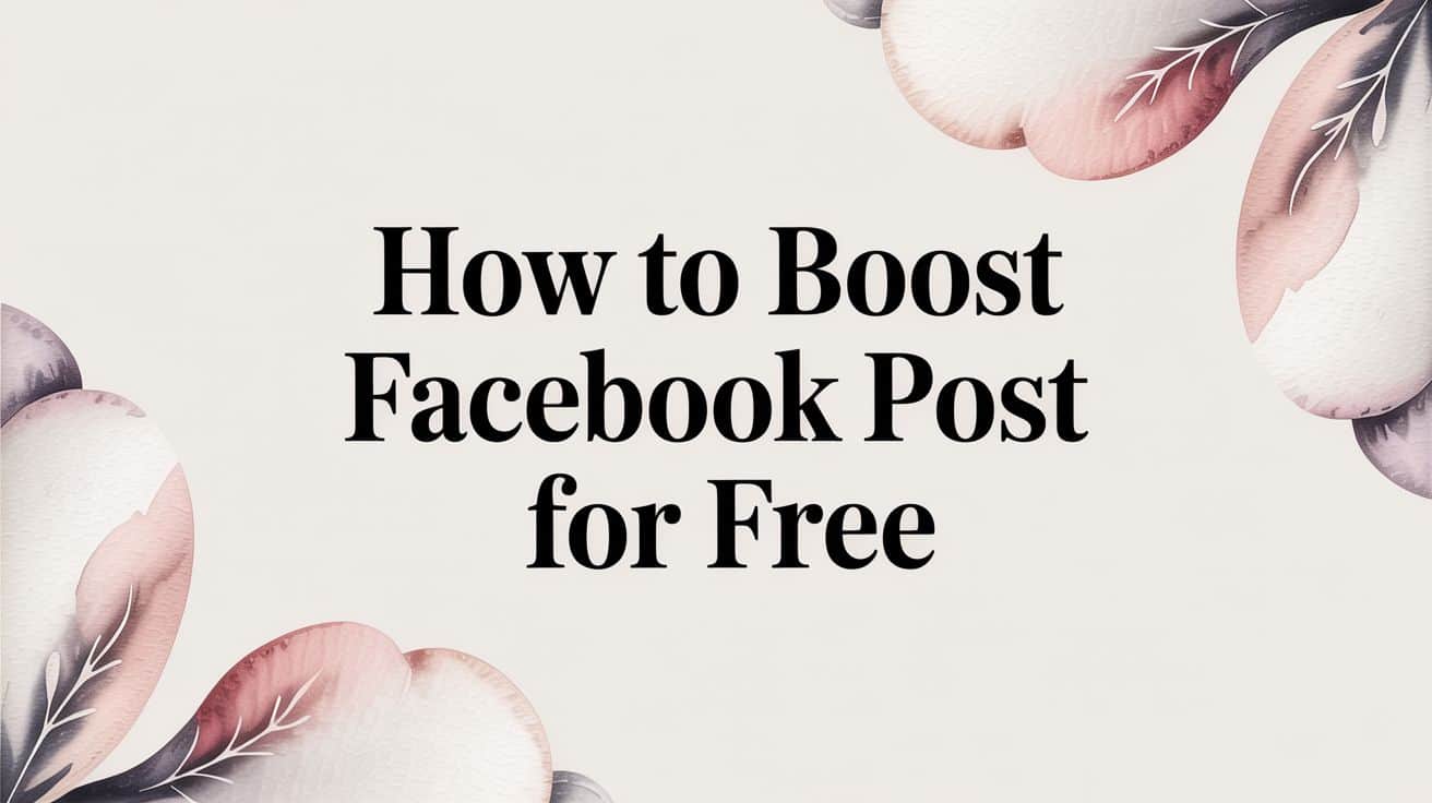 Featured image for How to Boost Facebook Post for Free